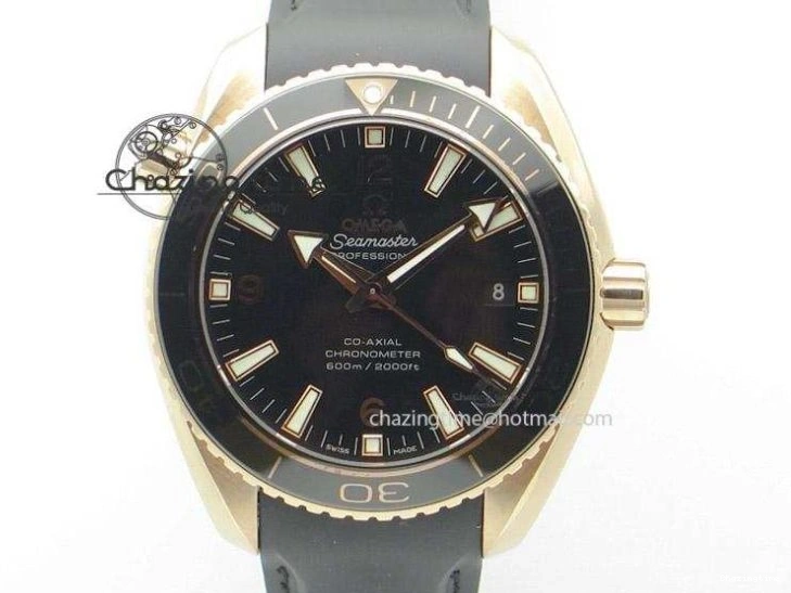 0119 Planet Ocean Pro Ceramic Bezel 45mm 1:1 OMF Best Edition On Rubber Strap A8500 (Black Balance Wheel) MoistureWicking 8136